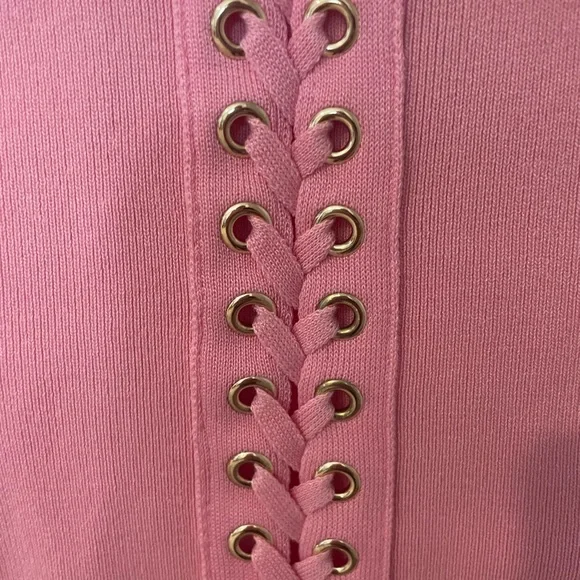 Fashion Nova Barbie Pink Knit Dress Mock Neck - Picture 7 of 11